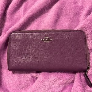 Medium Purple Coach Wallet
